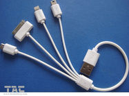 ABS τέσσερα σε ένα καλώδιο μικροϋπολογιστών USB και για το iPhone και για το αρρενωπό κινητό τηλέφωνο