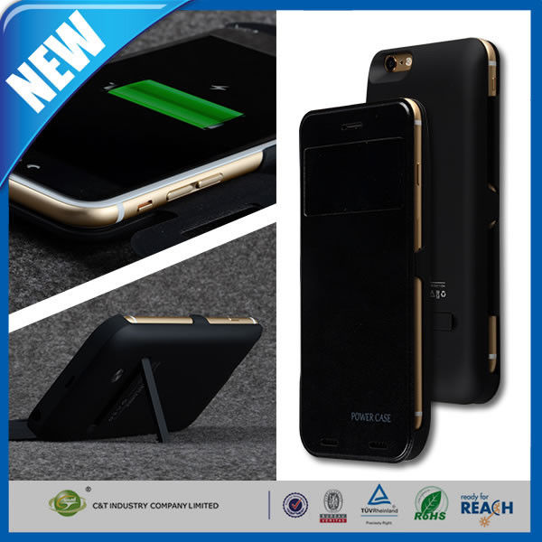 4800mAh εφεδρική στάση περίπτωσης τηλεφωνικών μπαταριών κυττάρων τράπεζας δύναμης δέρματος κτυπήματος για 4.7 Iphone 6