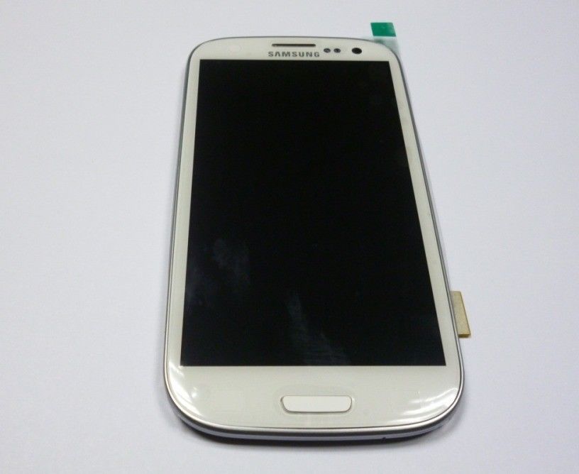 IPS οθόνη αφής της Samsung LCD με το πλαίσιο για S3 i9300 LCD με Digitizer το λευκό