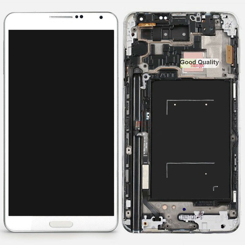 5.7 ίντσες οθόνης της Samsung LCD χωρίς πλαίσιο για Note3 LCD με Digitizer το λευκό